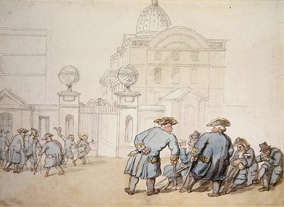 Greenwich Hospital (blyant og akvarell på papir) av Thomas Rowlandson