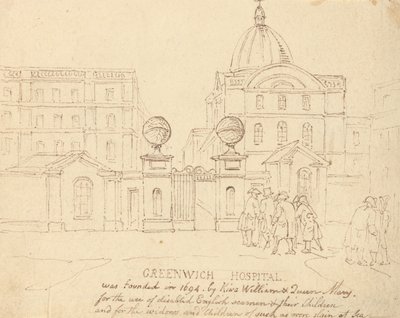 Greenwich sykehus av Thomas Rowlandson
