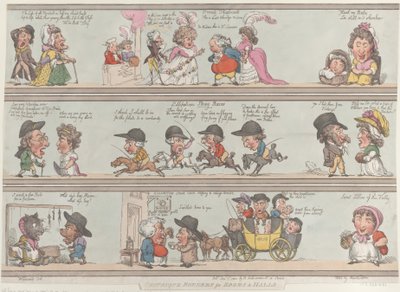 Groteske grenser for rom og saler, 1. desember 1800., 1. desember 1800. av Thomas Rowlandson
