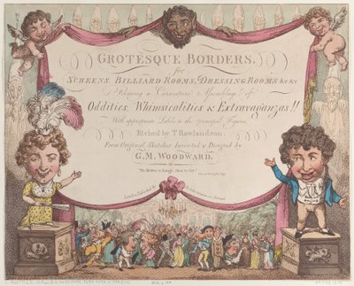 Groteske grenser for skjermer, biljardrom, omkledningsrom, etc &c, 1799-1800., 1799-1800. av Thomas Rowlandson