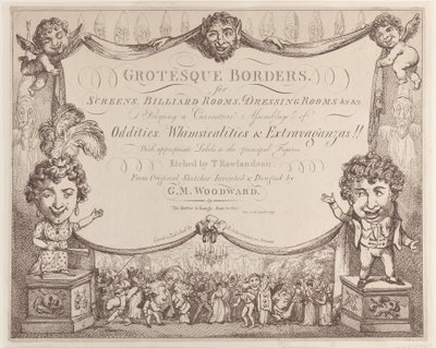 Groteske grenser for skjermer, biljardrom, omkledningsrom, etc &c, 1799-1800., 1799-1800. av Thomas Rowlandson