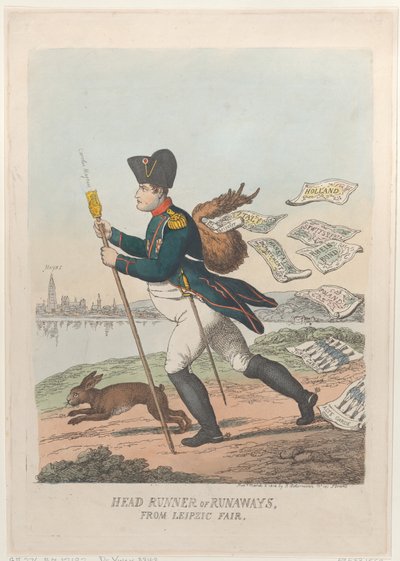 Hovedløper eller rømte fra Leipzic-messen, 2. mars 1814., 2. mars 1814. av Thomas Rowlandson
