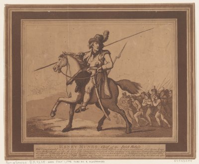Henry Munro, sjef for de irske opprørerne, 1. juli 1798., 1. juli 1798. av Thomas Rowlandson