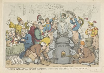 Oppløsningen av Rijnbond, 1813 av Thomas Rowlandson