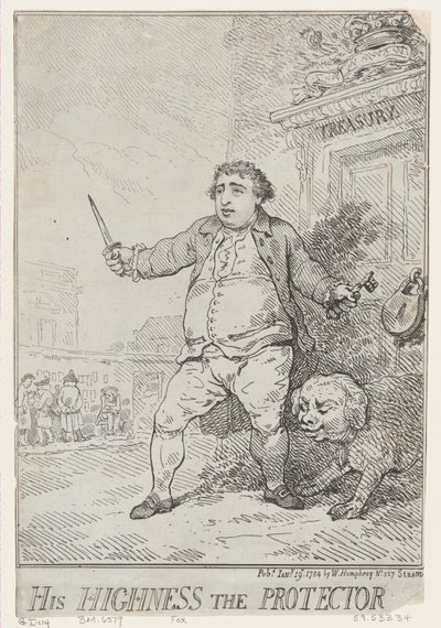 Hans Høyhet Beskytteren, 19. januar 1784., 19. januar 1784. av Thomas Rowlandson