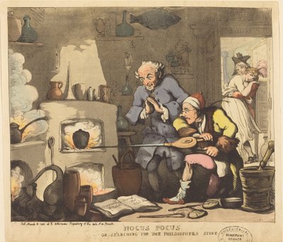Hokus Pokus, eller Søking etter De vises stein av Thomas Rowlandson