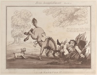 Hesteprestasjoner, skisse 12: A Vaulter !!, 1. august 1799., 1. august 1799. av Thomas Rowlandson