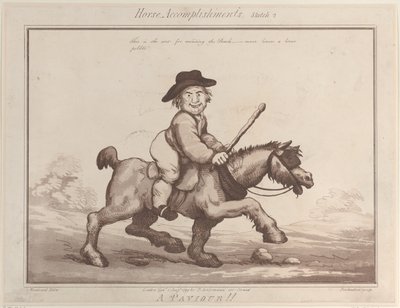 Hesteprestasjoner, skisse 2: A Paviour !!, 1. august 1799., 1. august 1799. av Thomas Rowlandson