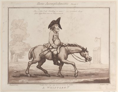 Hesteprestasjoner, skisse 3: A Whistler !!, 1. august 1799., 1. august 1799. av Thomas Rowlandson