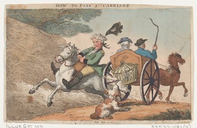 Hvordan passere en vogn, 11. juni 1808., 11. juni 1808. av Thomas Rowlandson