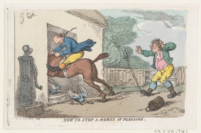 Hvordan stoppe en hest med glede, 1803., 1803. av Thomas Rowlandson