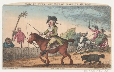 Hvordan snu en hvilken som helst hest, hoppe eller vallak, 11. juni 1808., 11. juni 1808. av Thomas Rowlandson