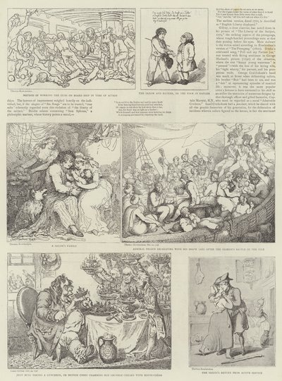 Humoristisk kunst på Royal Naval Exhibition av Thomas Rowlandson