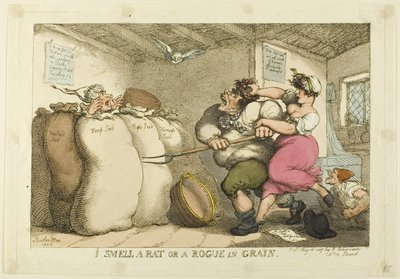 Jeg lukter en rotte eller en skurk i korn av Thomas Rowlandson