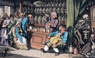 "Jeg har en hemmelig kunst å kurere hver sykdom som menn utholder", 1814 av Thomas Rowlandson