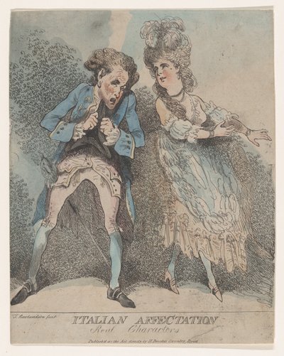 Italiensk hengivenhet, ekte karakterer, 1786-91., 1786-91. av Thomas Rowlandson