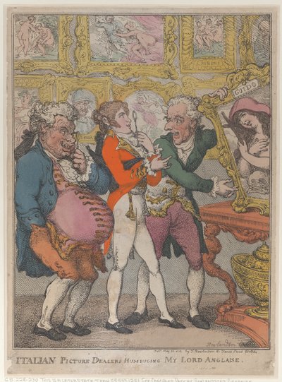 Italienske bildeforhandlere Humbugging My Lord Anglaise, 30. mai 1812., 30. mai 1812. av Thomas Rowlandson