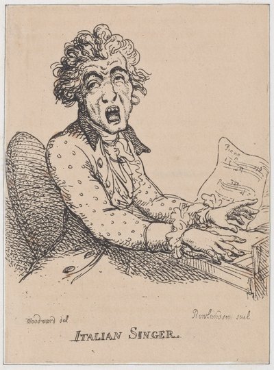 Italiensk sanger, april 1808., april 1808. av Thomas Rowlandson