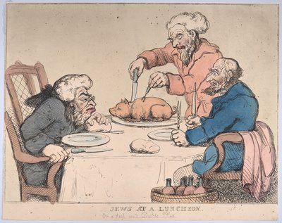 Jøder ved en lunsj, 1794., 1794. av Thomas Rowlandson