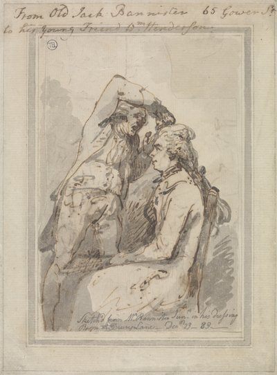 John Bannister i garderoben hans på Drury Lane av Thomas Rowlandson