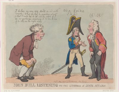 John Bull Listening to the Quarrels of State Affairs, 1. mai 1803., 1. mai 1803. av Thomas Rowlandson