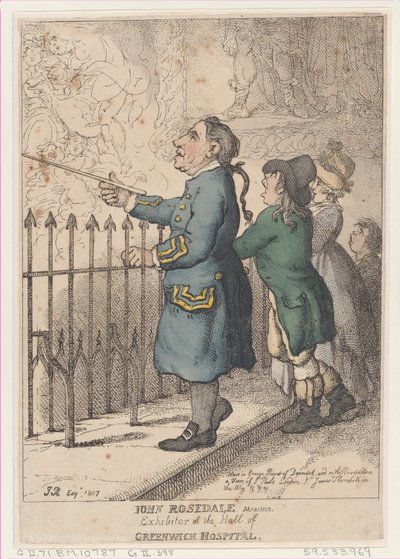 John Rosedale Mariner, utstiller ved Hall of Greenwich Hospital, 26. april 1807., 26. april 1807. av Thomas Rowlandson