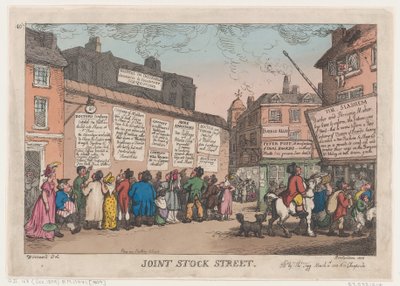 Joint Stock Street, 10. mars 1808., 10. mars 1808. av Thomas Rowlandson