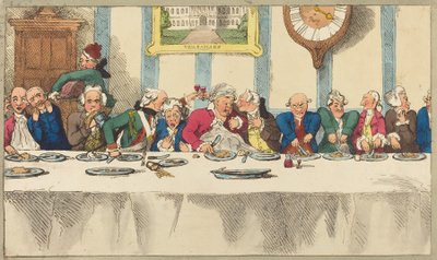 La Table d'Hote, utgitt 1792. av Thomas Rowlandson
