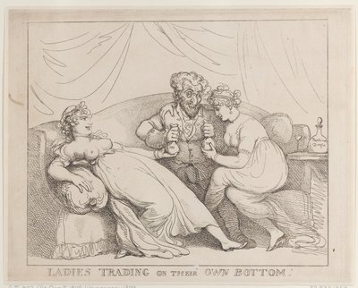 Kvinner som handler med sin egen bakdel av Thomas Rowlandson