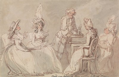 Damene ved tebordet av Thomas Rowlandson
