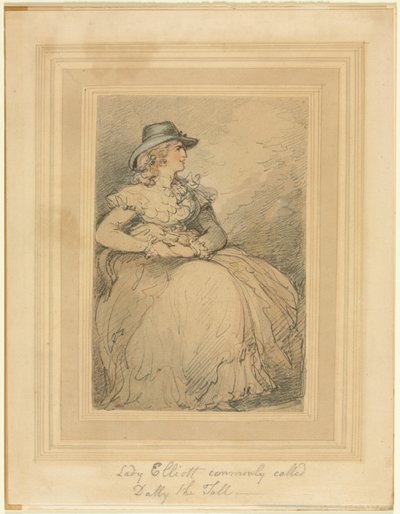 Lady Elliot, ofte kalt Dolly The Tall av Thomas Rowlandson