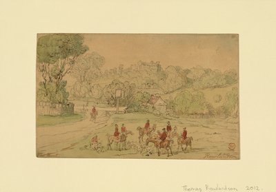 Landskap med jaktscene av Thomas Rowlandson