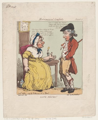 Late timer!, 1. oktober 1799., 1. oktober 1799. av Thomas Rowlandson