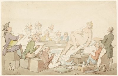 Lay Figur på Somerset House av Thomas Rowlandson