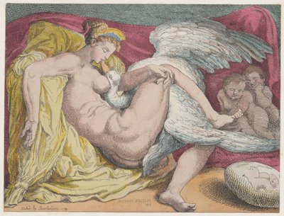Leda og svanen, 1799., 1799. av Thomas Rowlandson