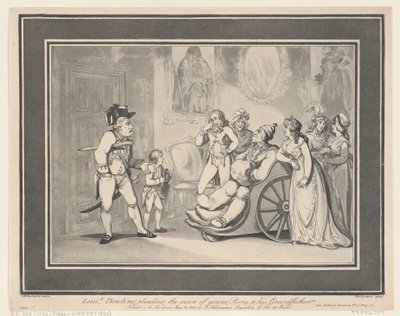 Løytnant Bowling forsvarer unge Rorys sak til sin bestefar, 12. mai 1800., 12. mai 1800. av Thomas Rowlandson
