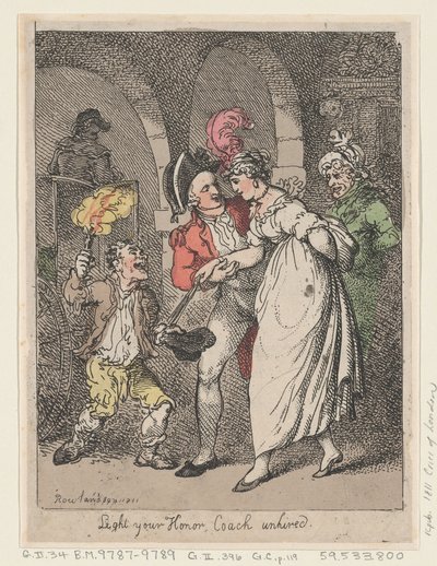 Lys din ære, trener uansatt, 1811., 1811. av Thomas Rowlandson