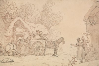 Laster sekker i en vogn av Thomas Rowlandson