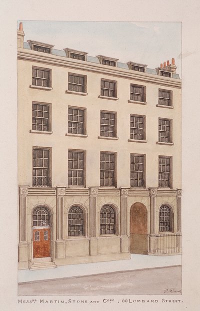 Lombard Street, London, c1850 av Thomas Rowlandson