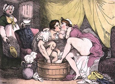 Kjærlighet i badekar eller kur mot forkjølelse av Thomas Rowlandson