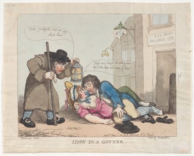 Kjærlighet i renna, 8. juli 1800., 8. juli 1800. av Thomas Rowlandson