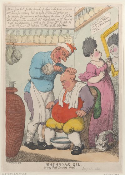 Macassar Oil, en fet puff for myke hoder, 15. mars 1814., 15. mars 1814. av Thomas Rowlandson
