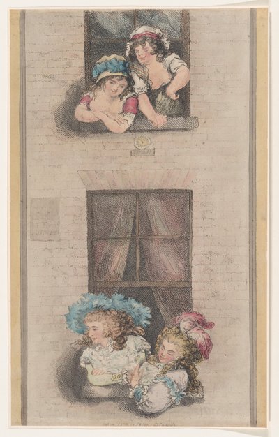Tjenestepiker og elskerinner, 1. desember 1791., 1. desember 1791. av Thomas Rowlandson