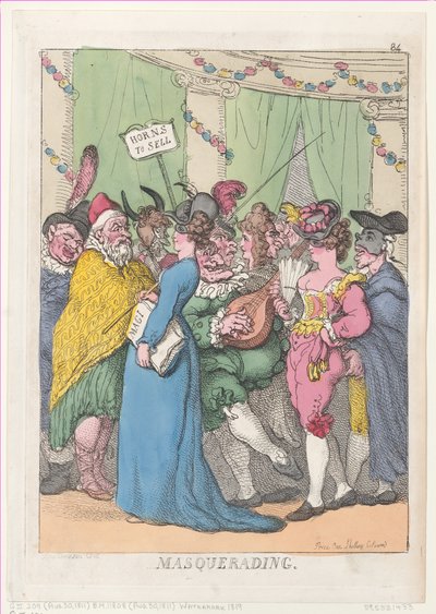 Masquerading, [30. august 1811], gjengitt., [30. august 1811], gjengitt. av Thomas Rowlandson