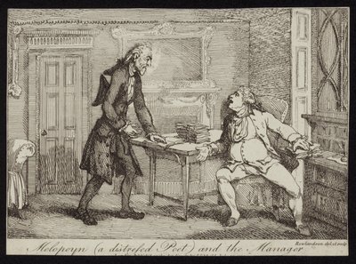 Melopoyn en bedrøvet poet og lederen av Thomas Rowlandson
