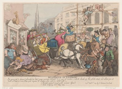 Miseries of London: Going out to Dinner, 1. februar 1807., 1. februar 1807. av Thomas Rowlandson