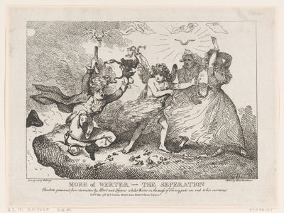 Mer av Werther-The Separation: Charlotte Preserved from Destruction av Albert og ..., 6. mai 1786. av Thomas Rowlandson