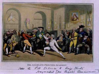 Mr Angelos fekteakademi av Thomas Rowlandson