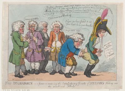 Nap Buonaparte i feber ved å motta den ekstraordinære Gazette of Nelson