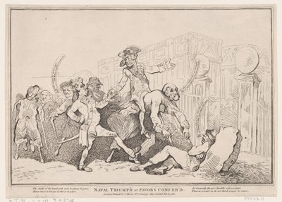 Naval Triumph, or Favors Confered, 13. november 1780., 13. november 1780. av Thomas Rowlandson